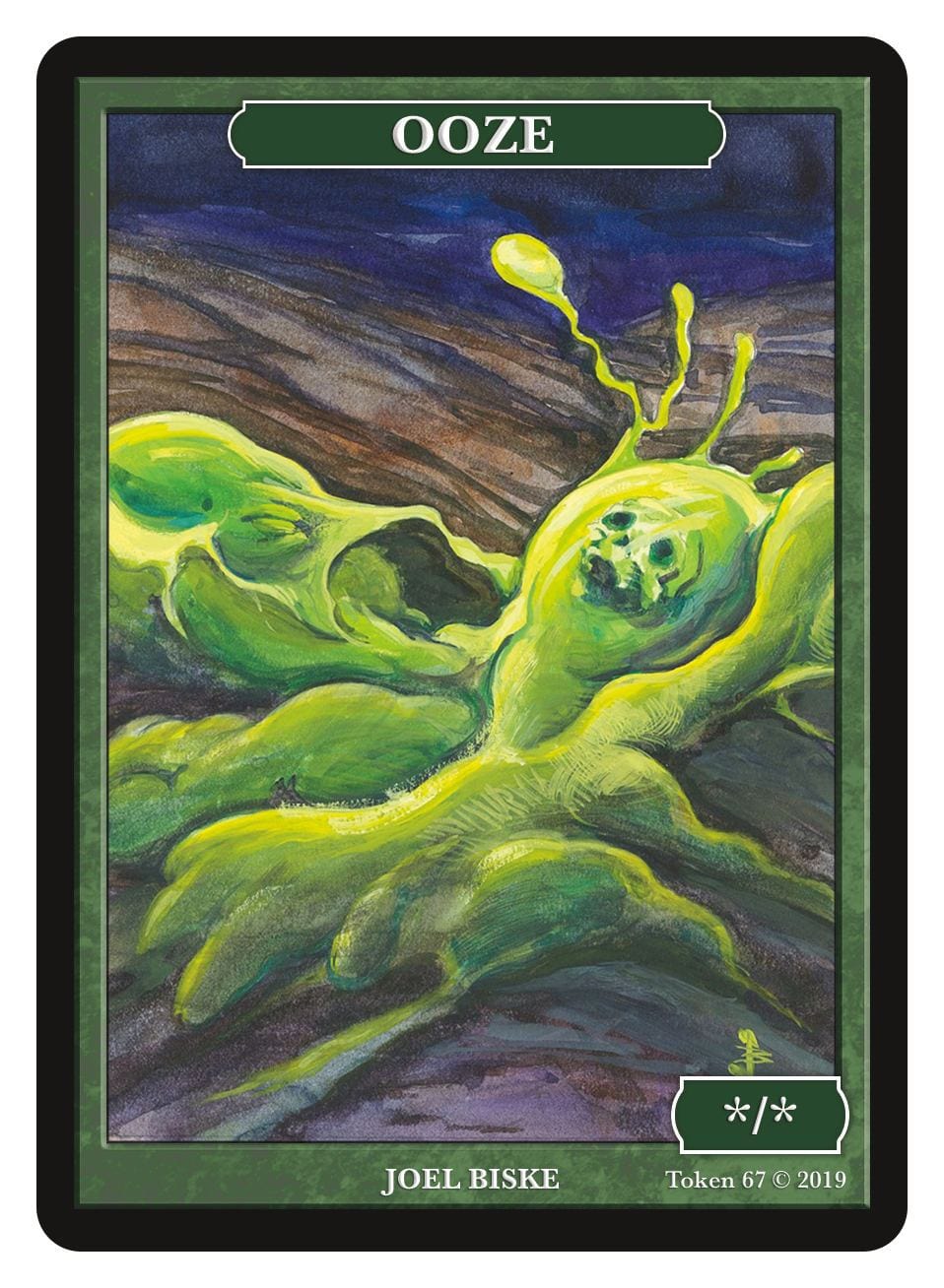 Ooze Token (*/*) by Joel Biske - Token - Original Magic Art - Accessories for Magic the Gathering and other card games