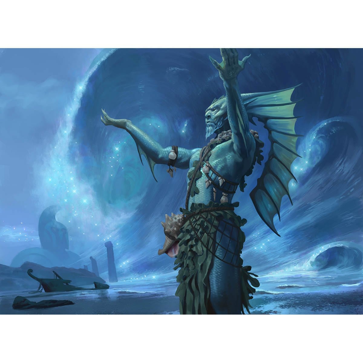 Towering-Wave Mystic Print - Print - Original Magic Art - Accessories for Magic the Gathering and other card games
