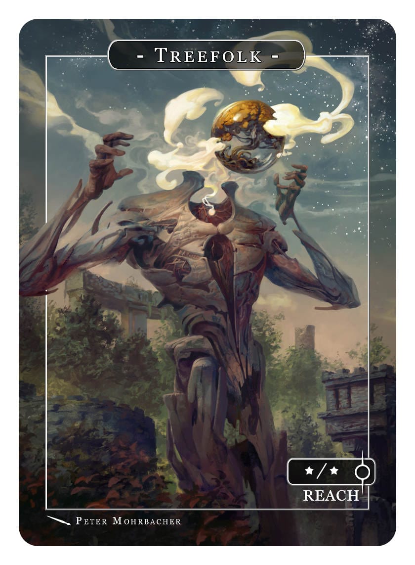 Treefolk Token (x/x - Reach) by Peter Mohrbacher - Original Magic Art Treefolk Token (x/x - Reach) by Peter Mohrbacher - Original Magic Art