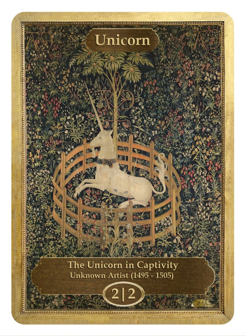 Unicorn Token (2/2) by Unknown Artist - Original Magic Art Unicorn Token (2/2) by Unknown Artist - Original Magic Art