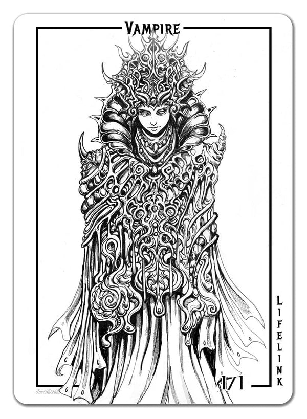 Vampire Token (1/1 - Lifelink) by Justine Jones - Original Magic Art