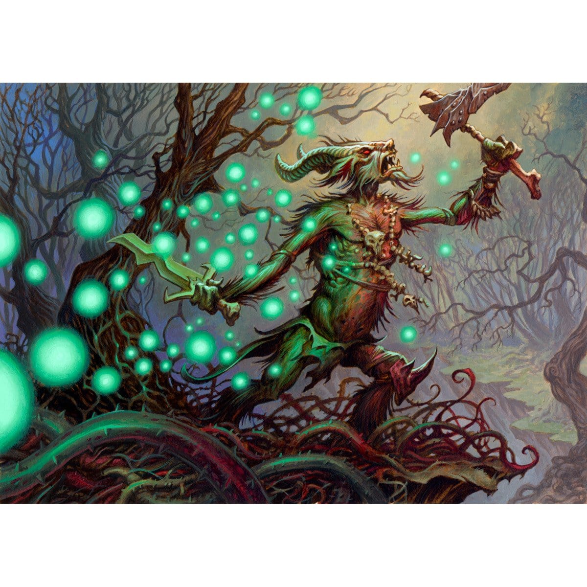 Viridescent Wisps Print - Print - Original Magic Art - Accessories for Magic the Gathering and other card games