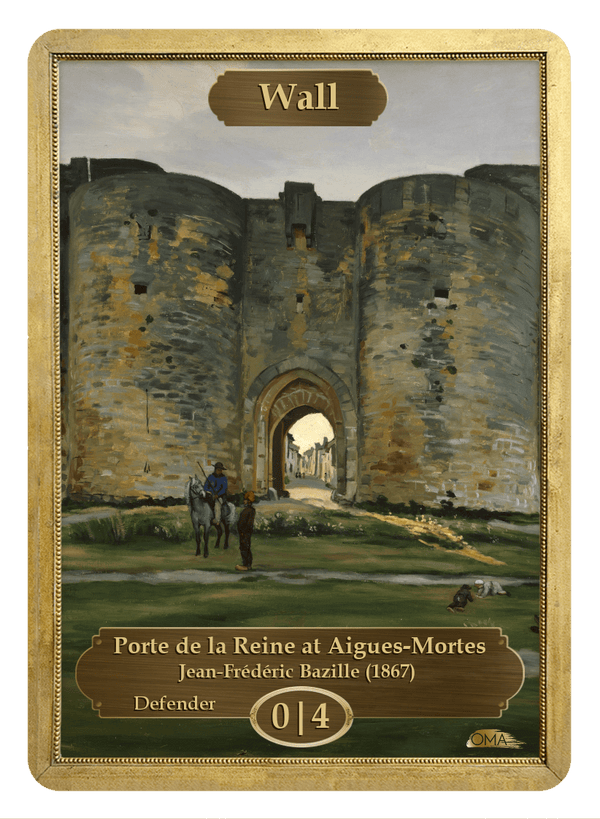 Wall Token (0/4 - Defender) by Jean-Frederic Bazille - Original Magic Art