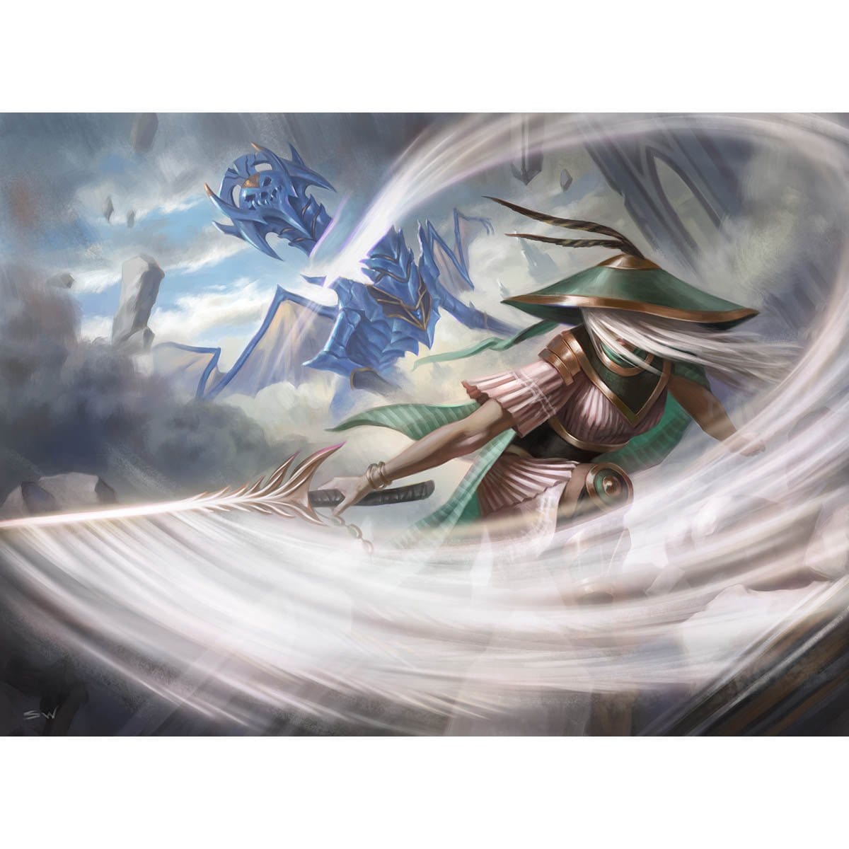 Wanderer&#39;s Strike Print - Print - Original Magic Art - Accessories for Magic the Gathering and other card games