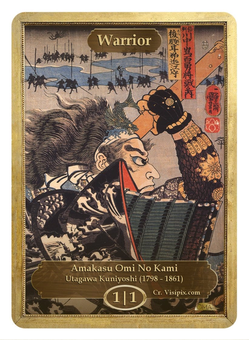 Warrior Token (1/1) by Utagawa Kuniyoshi - Token - Original Magic Art - Accessories for Magic the Gathering and other card games
