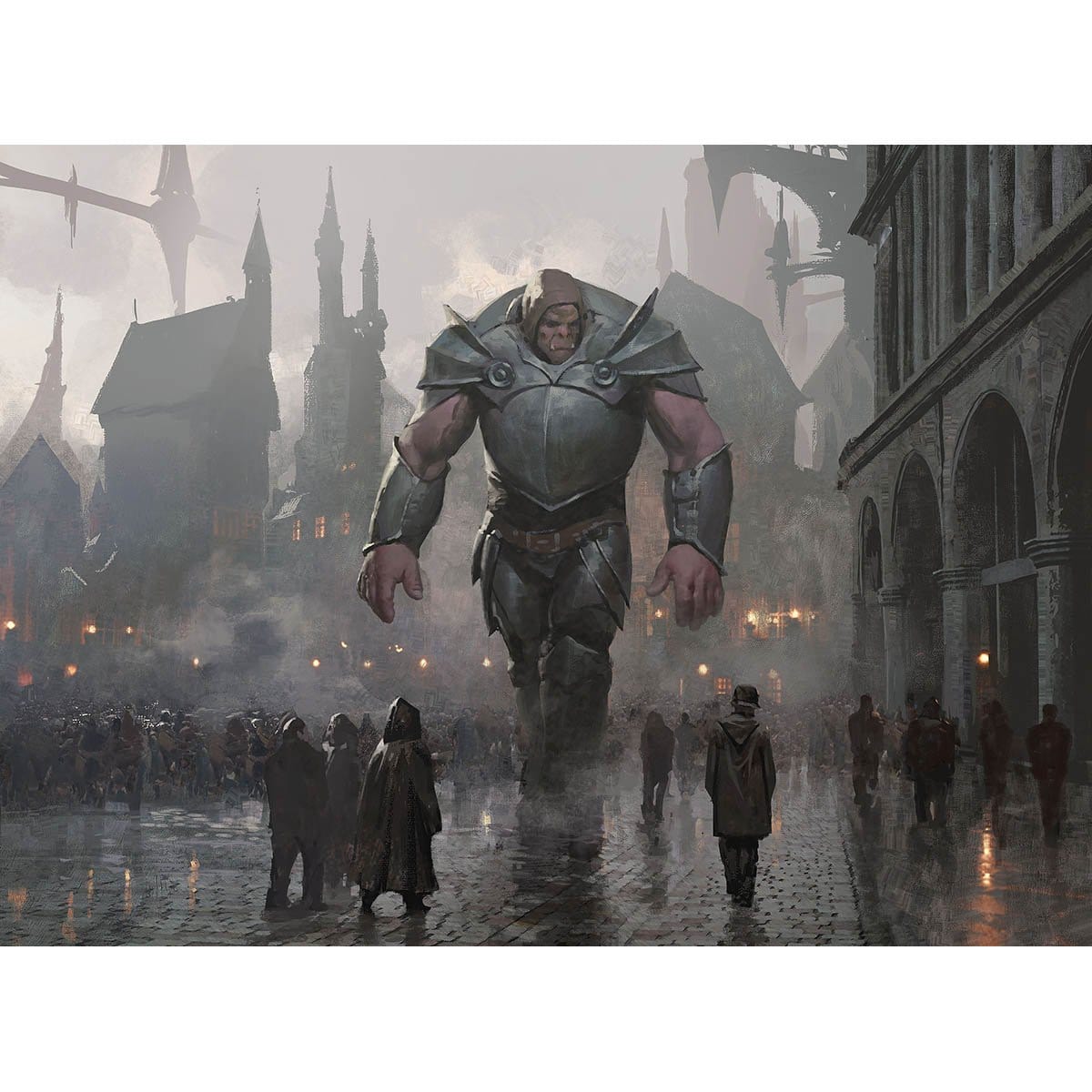 Watchful Giant Print - Print - Original Magic Art - Accessories for Magic the Gathering and other card games