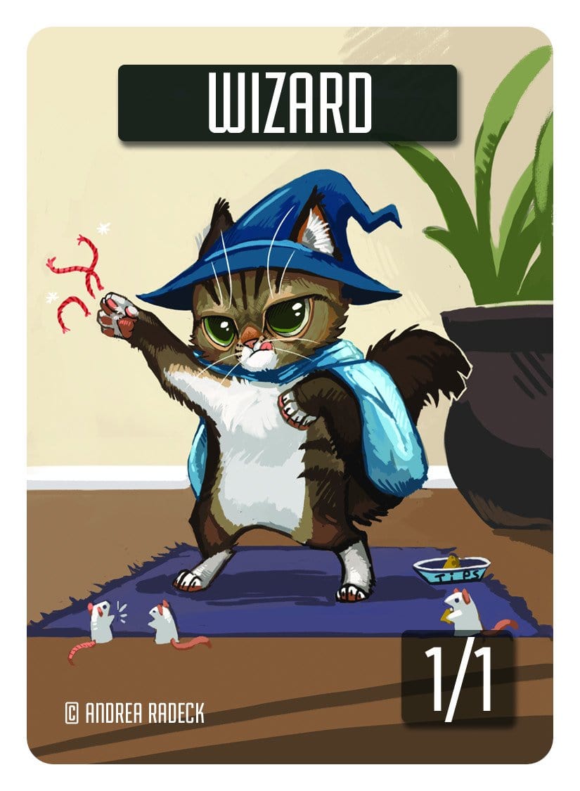 andrea radeck mtg cards Wizard Token (1/1) by Andrea Radeck