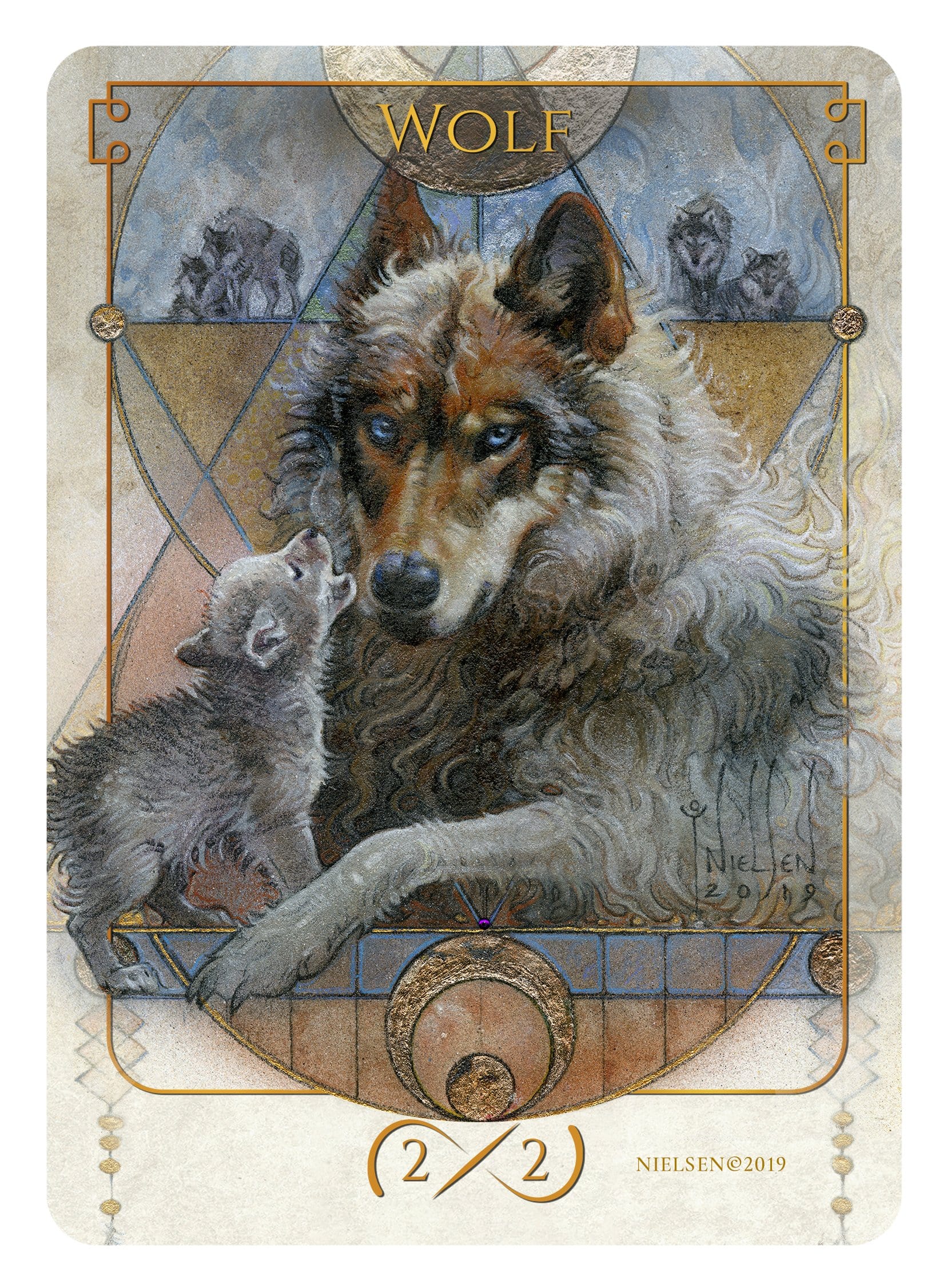 Wolf Token (2/2) by Tokens of Spirit - Original Magic Art Wolf Token (2/2) by Tokens of Spirit - Original Magic Art