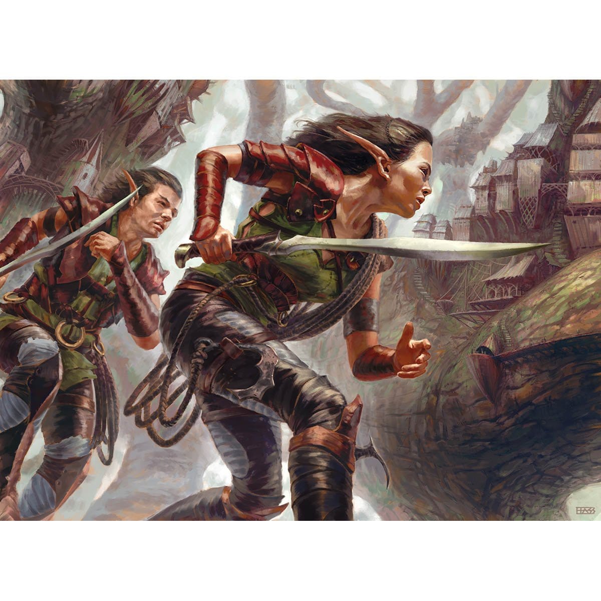 Wood Elves Print - Print - Original Magic Art - Accessories for Magic the Gathering and other card games
