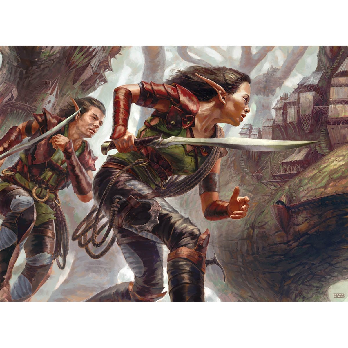 Wood Elves Print - Original Magic Art Wood Elves Print - Original Magic Art
