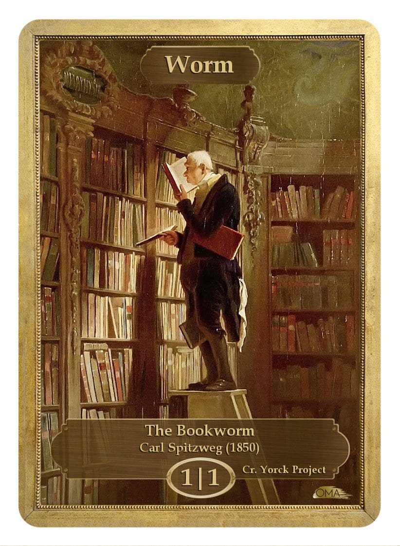 Worm Token (1/1) by Carl Spitzweg - Token - Original Magic Art - Accessories for Magic the Gathering and other card games