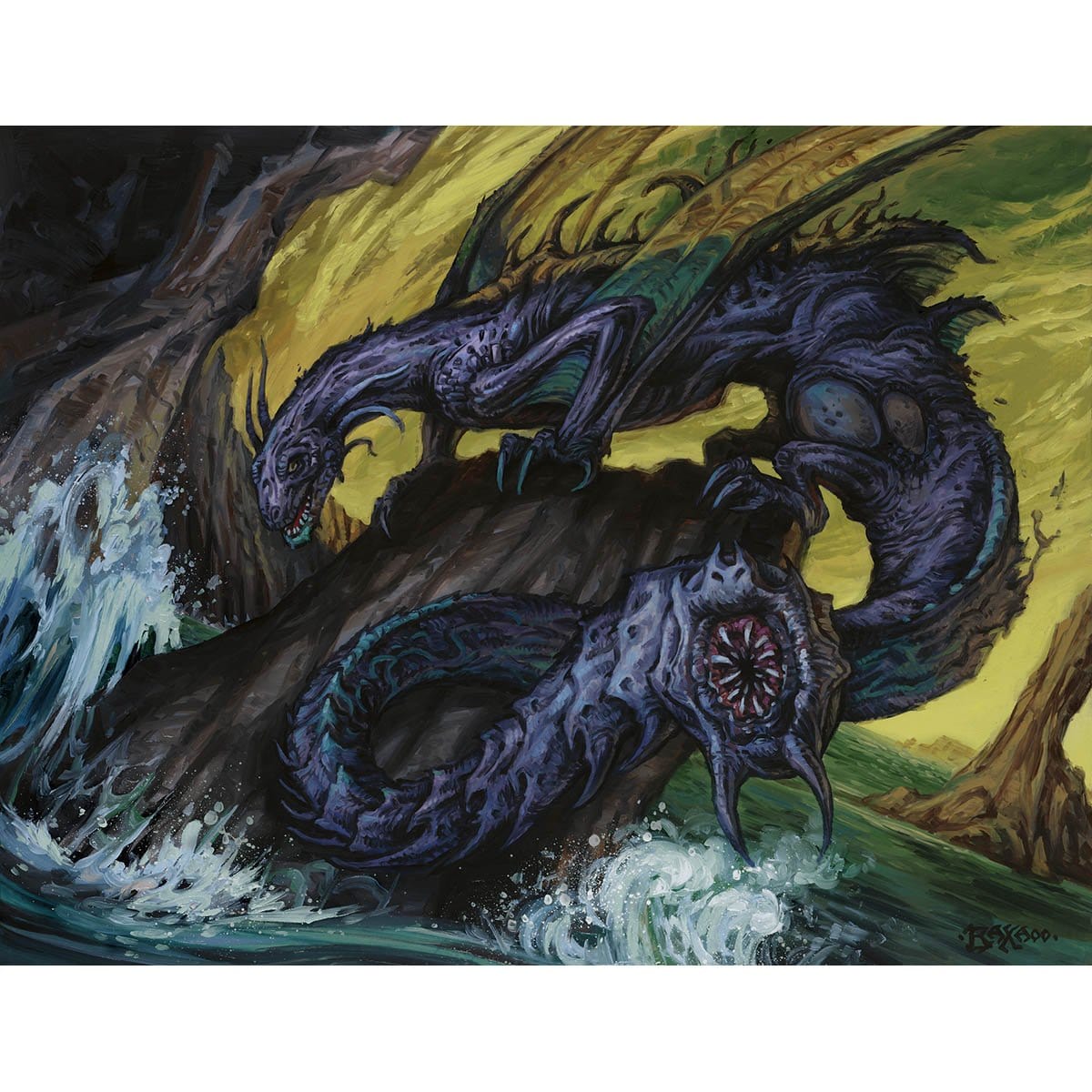 Wormfang Drake Print - Print - Original Magic Art - Accessories for Magic the Gathering and other card games