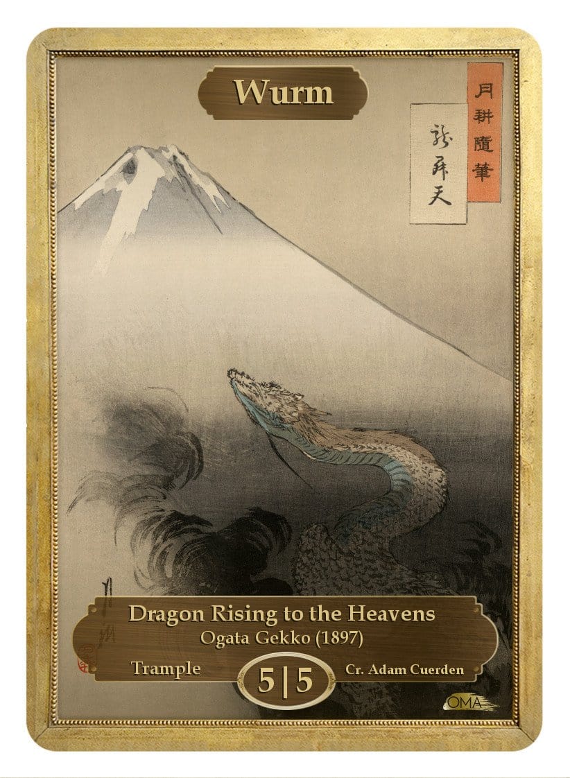 Wurm Token (5/5) by Ogata Gekko - Original Magic Art Wurm Token (5/5) by Ogata Gekko - Original Magic Art