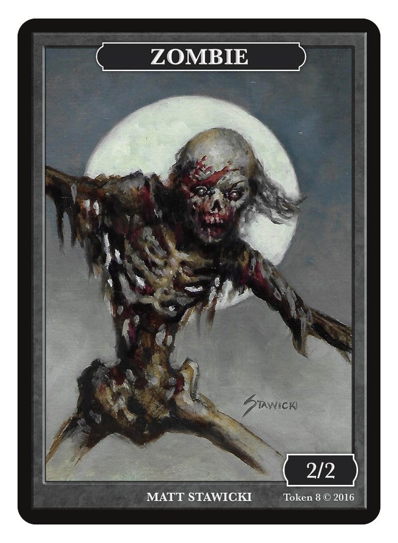 Zombie Token (2/2) by Matt Stawicki - Token - Original Magic Art - Accessories for Magic the Gathering and other card games