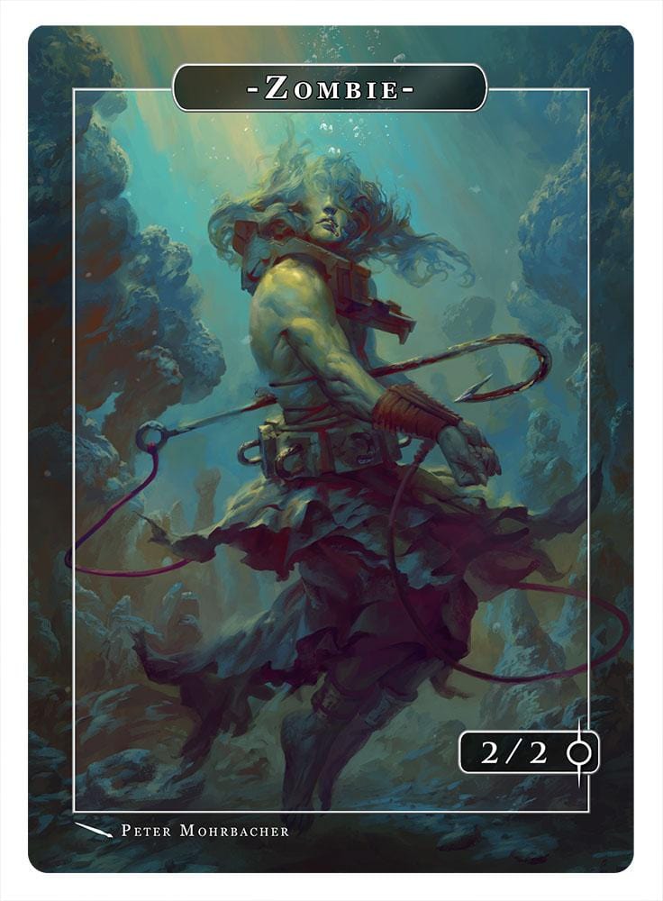 Zombie Token (2/2) by Peter Mohrbacher - Original Magic Art Zombie Token (2/2) by Peter Mohrbacher - Original Magic Art