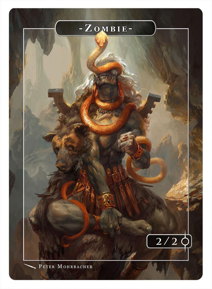 Zombie Token (2/2) by Peter Mohrbacher - Original Magic Art Zombie Token (2/2) by Peter Mohrbacher - Original Magic Art