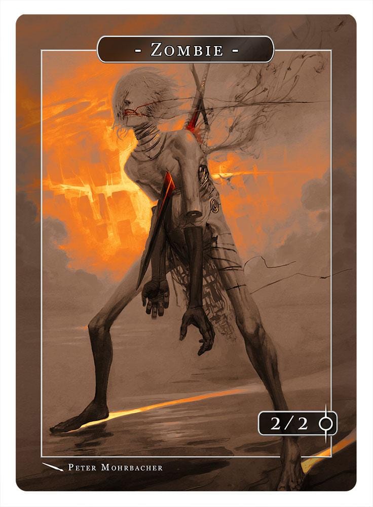 Zombie Token (2/2) by Peter Mohrbacher - Original Magic Art Zombie Token (2/2) by Peter Mohrbacher - Original Magic Art