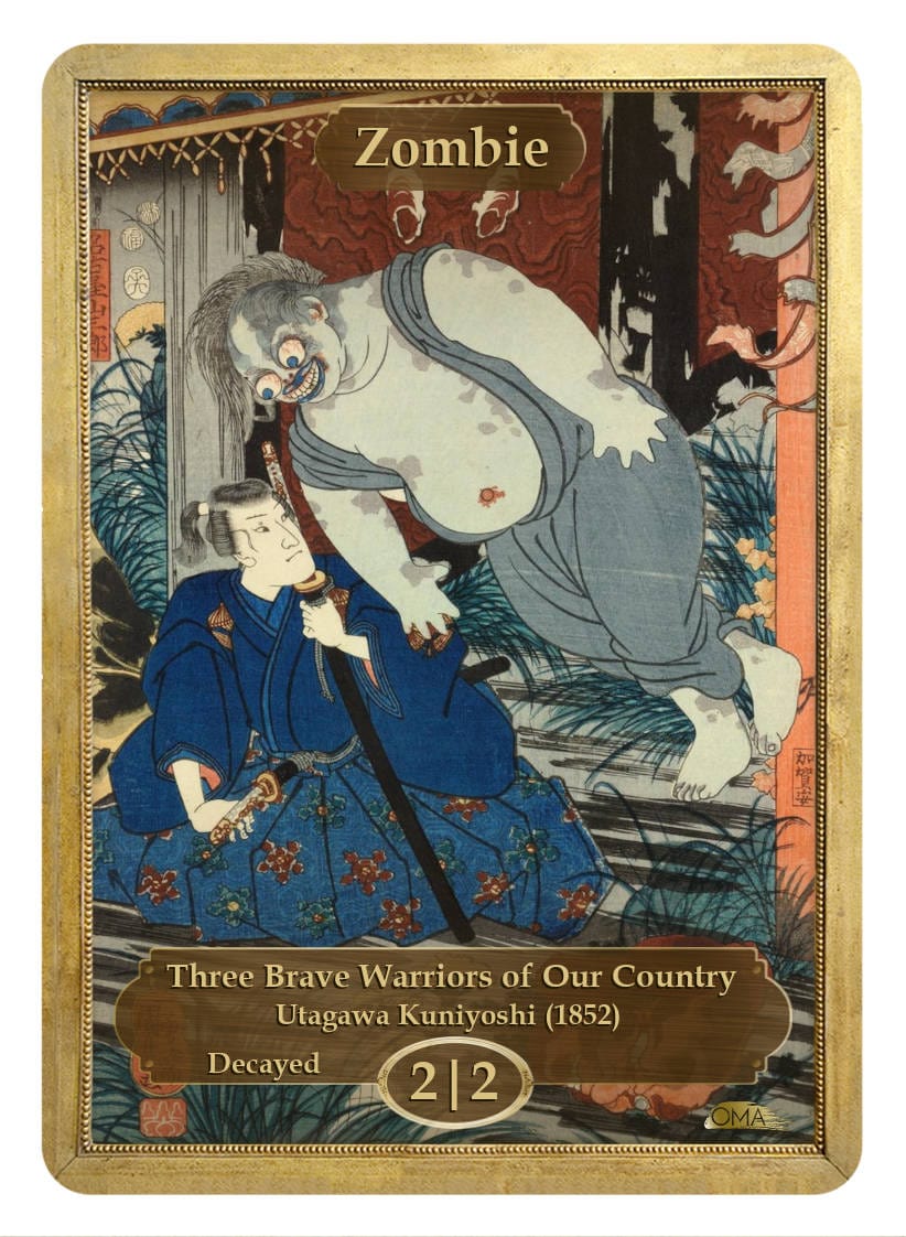 Zombie Token (2/2 - Decayed) by Utagawa Kuniyoshi - Original Magic Art