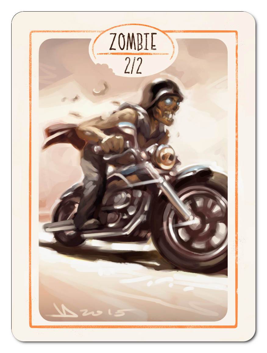 Zombie Token (2/2) by Victor Adame Minguez - Token - Original Magic Art - Accessories for Magic the Gathering and other card games