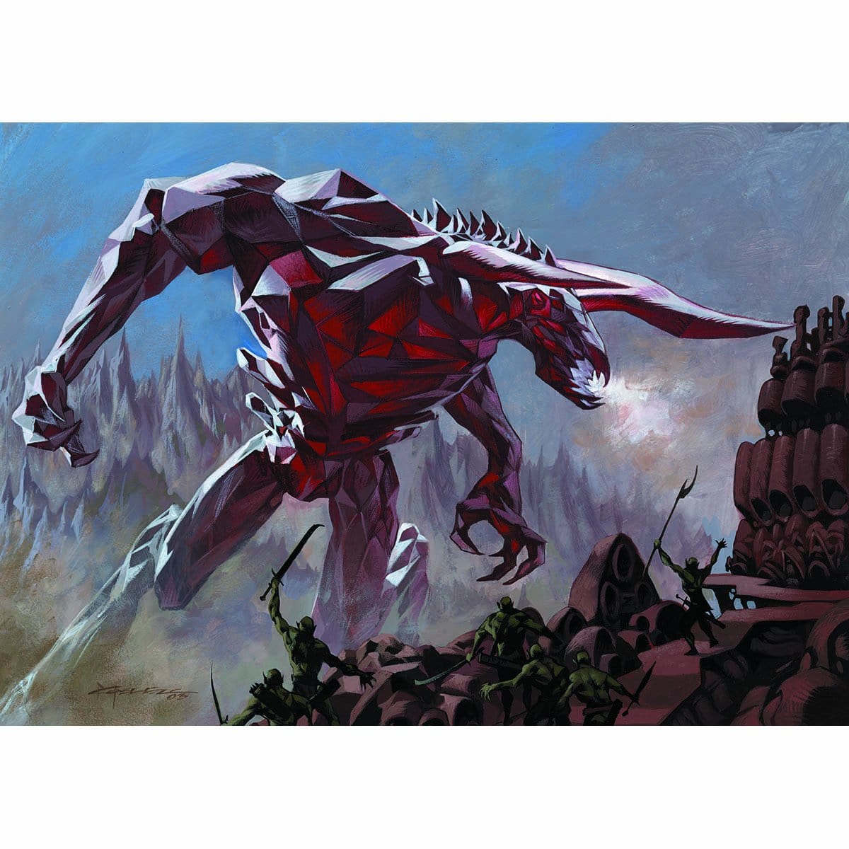 Bringer of the Red Dawn Print - Print - Original Magic Art - Accessories for Magic the Gathering and other card games