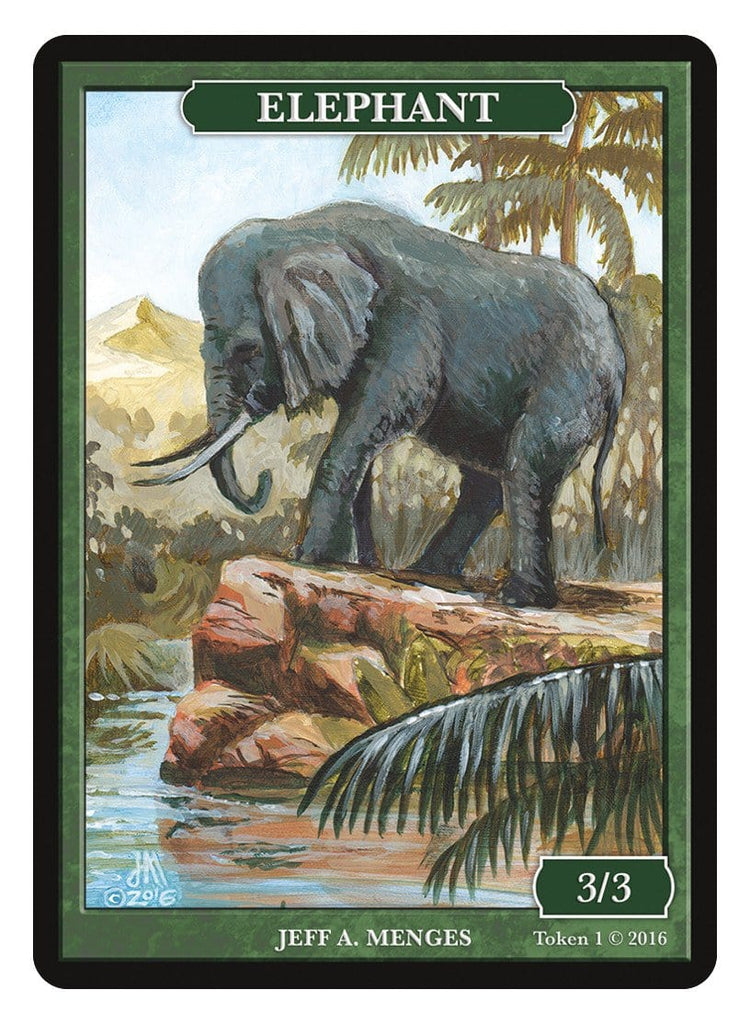 Elephant Token (3/3) by Jeff A. Menges - Original Magic Art