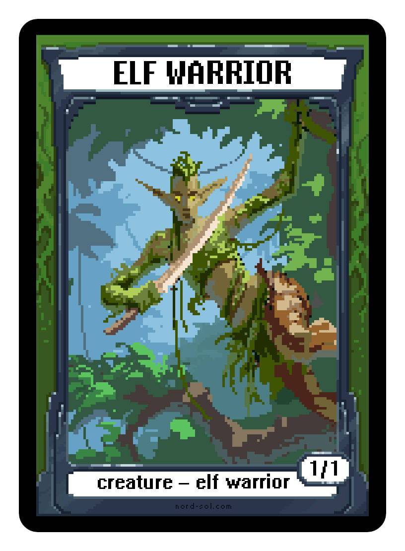 Elf Warrior Token (1/1) by Irina Nordsol Elf Warrior Token (1/1) by Irina Nordsol