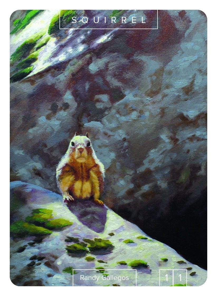 Squirrel Token (1/1) by Randy Gallegos - Token - Original Magic Art - Accessories for Magic the Gathering and other card games