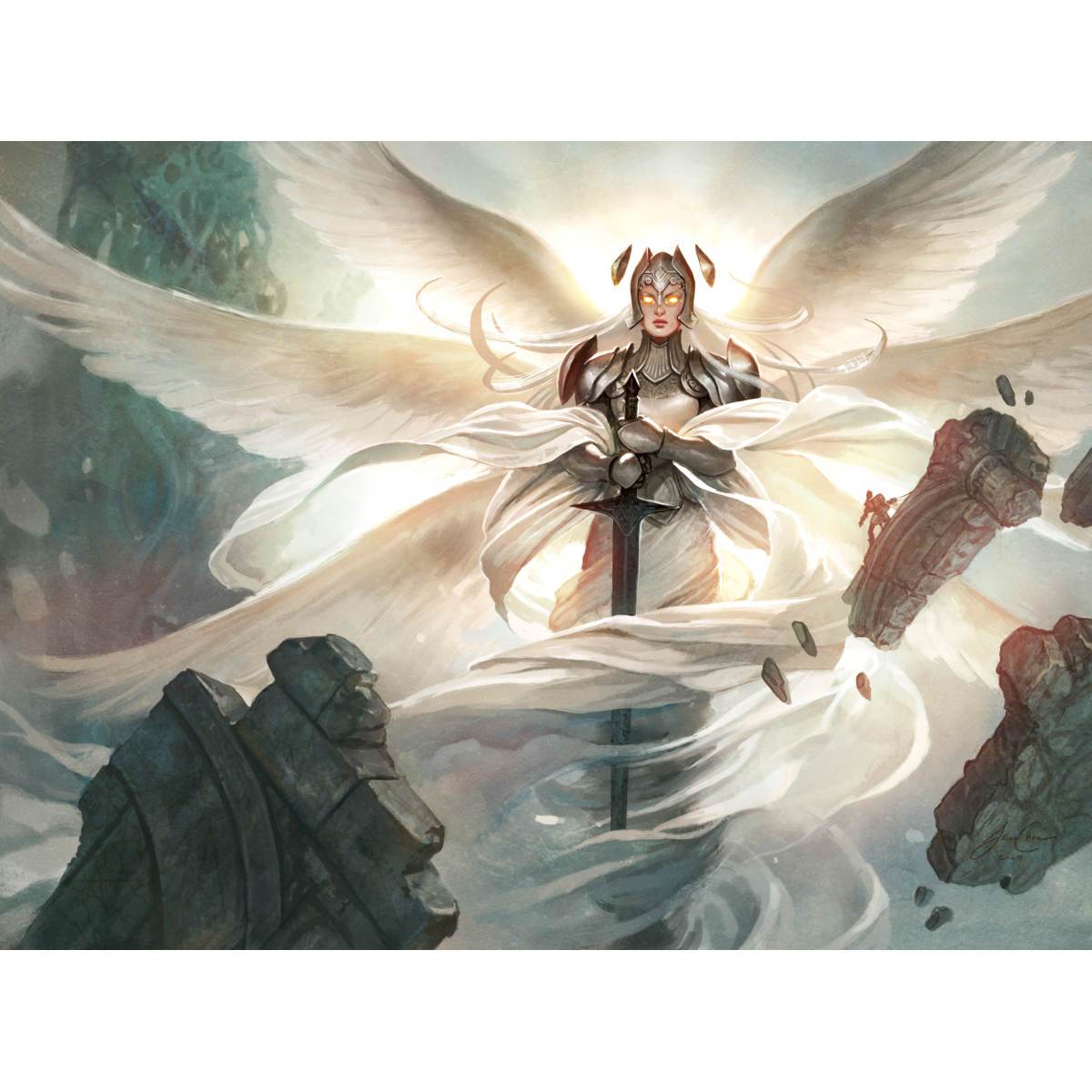 Iona, Shield of Emeria Print - Print - Original Magic Art - Accessories for Magic the Gathering and other card games