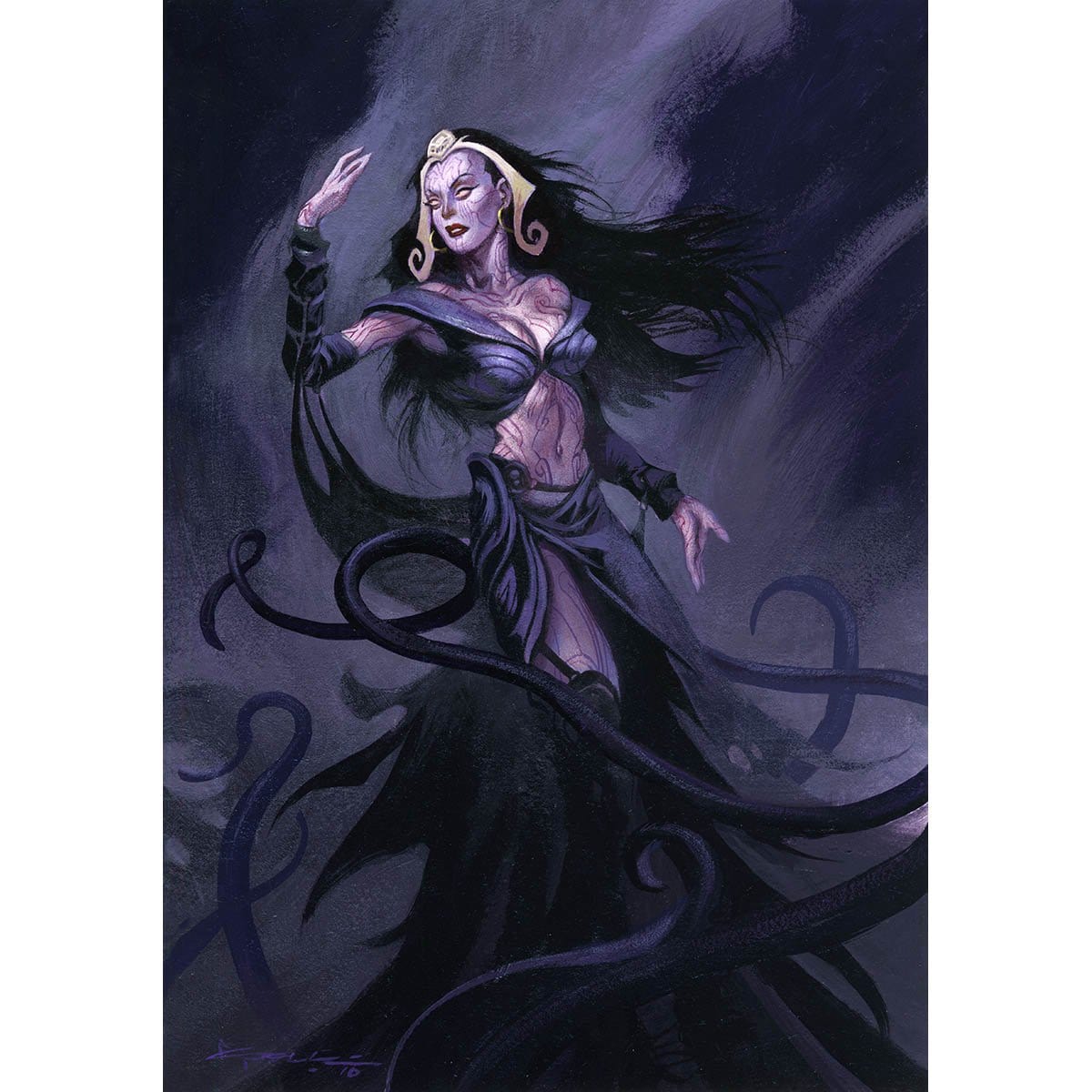 Liliana Starter Deck Print - Print - Original Magic Art - Accessories for Magic the Gathering and other card games