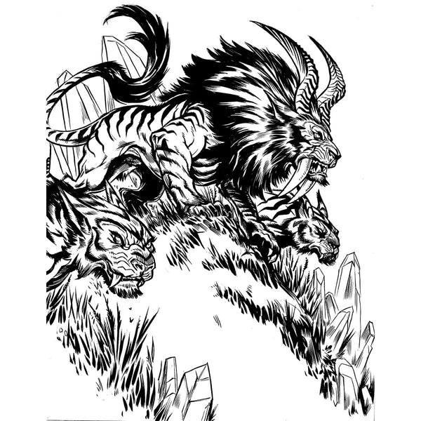 Huntmaster Liger Print - Original Magic Art