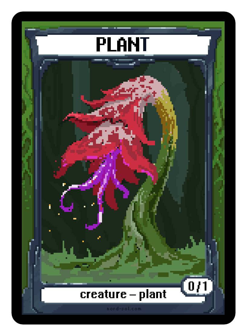Plant Token (0/1) by Irina Nordsol - Original Magic Art Plant Token (0/1) by Irina Nordsol - Original Magic Art