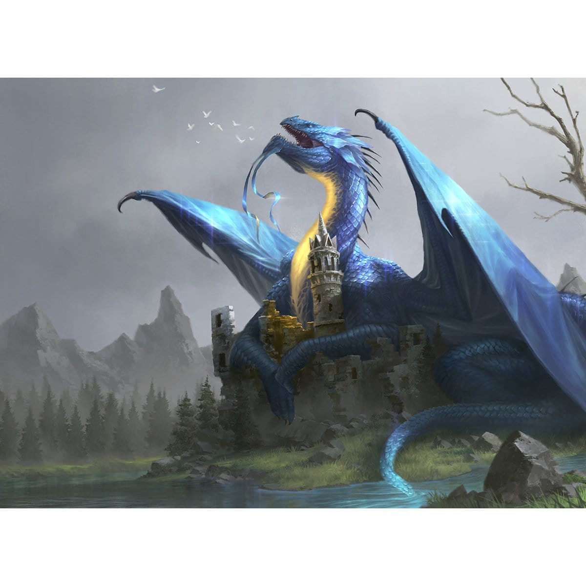 Shimmer Dragon Print - Print - Original Magic Art - Accessories for Magic the Gathering and other card games