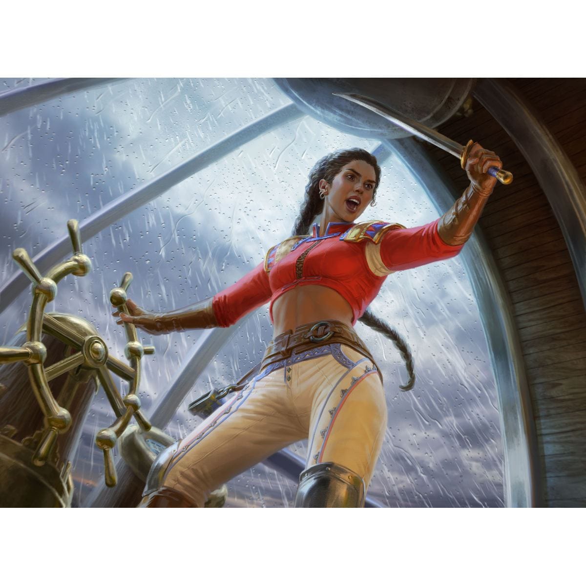 Sisay, Weatherlight Captain Print - Print - Original Magic Art - Accessories for Magic the Gathering and other card games