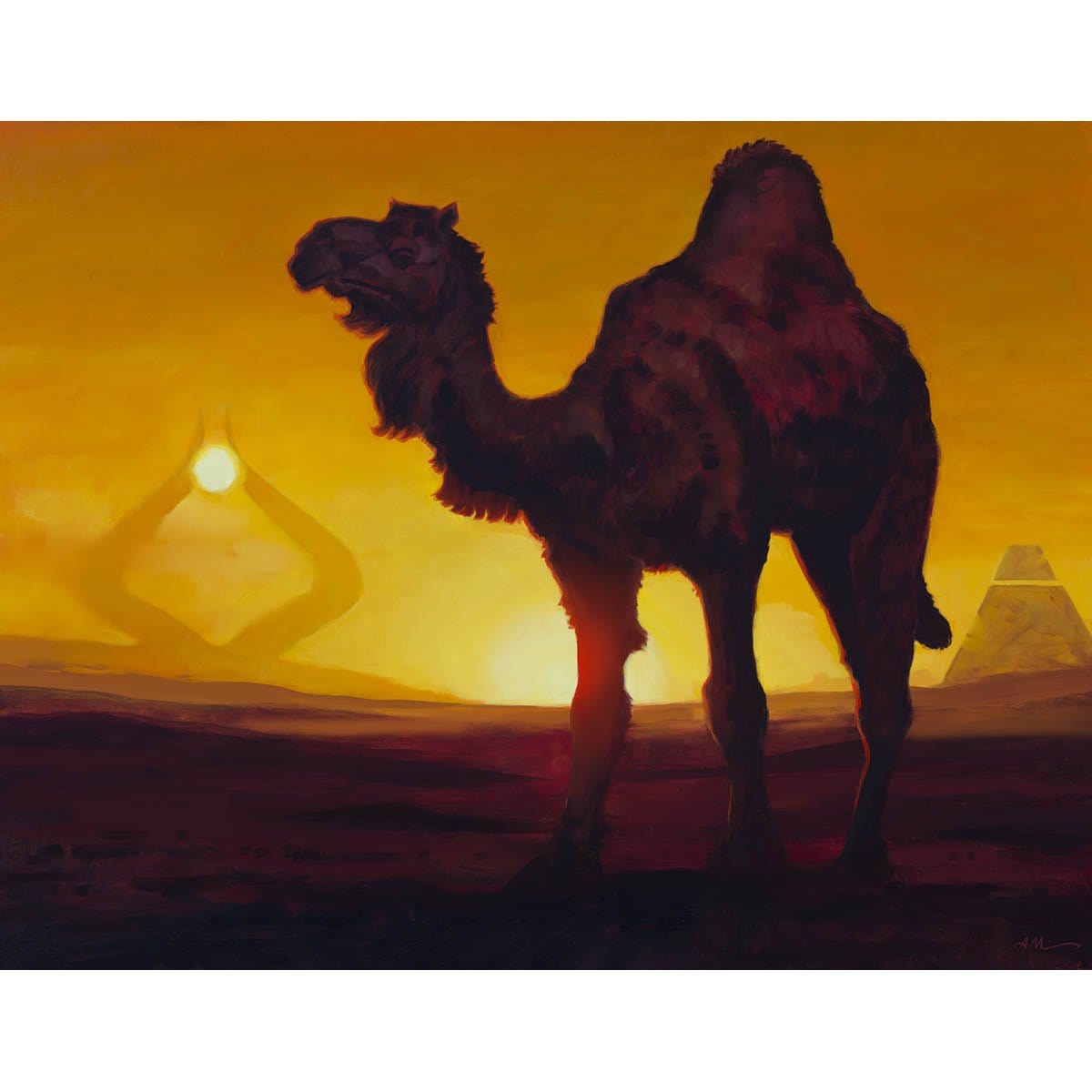 Solitary Camel Print - Print - Original Magic Art - Accessories for Magic the Gathering and other card games