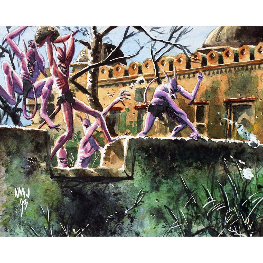 Stone-Throwing Devils Print