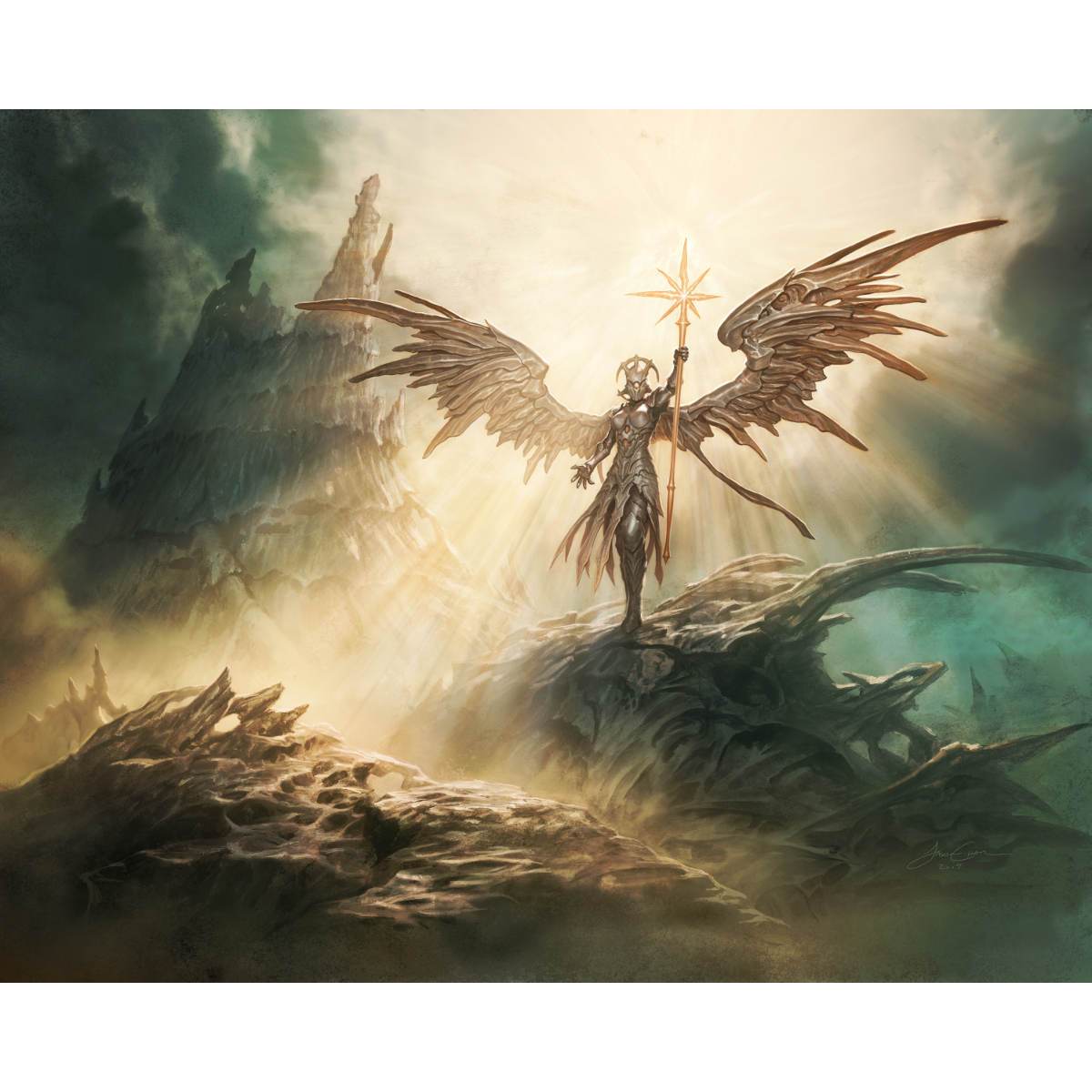 Sunblast Angel Print - Print - Original Magic Art - Accessories for Magic the Gathering and other card games