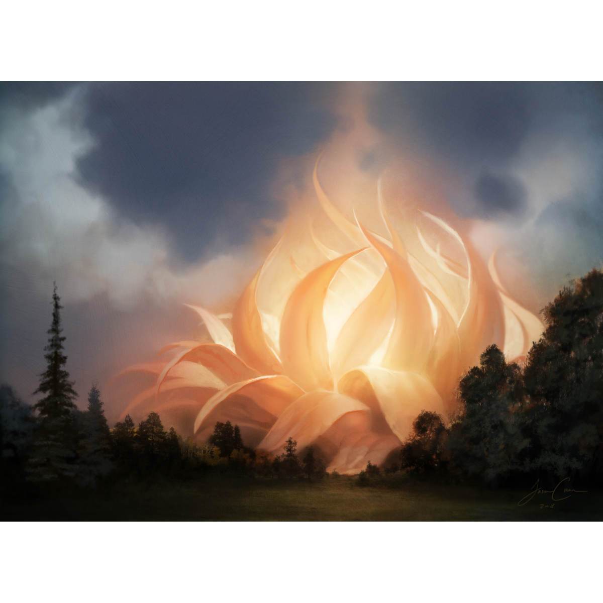 Sunpetal Grove Print - Print - Original Magic Art - Accessories for Magic the Gathering and other card games