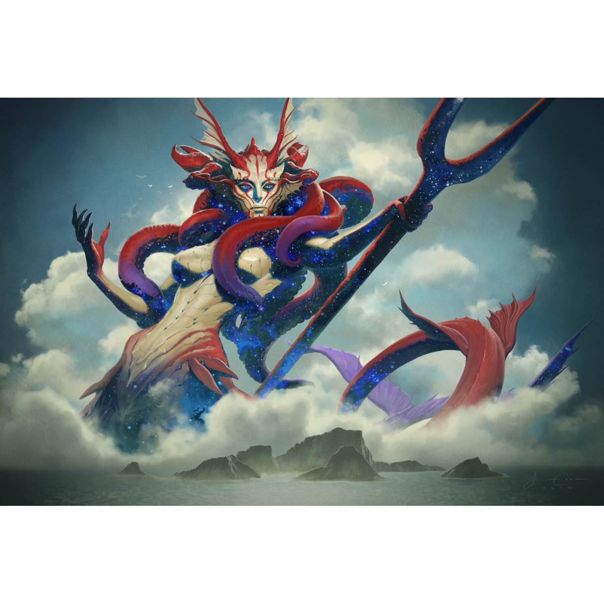 Thassa, God of the Sea Print - Print - Original Magic Art - Accessories for Magic the Gathering and other card games