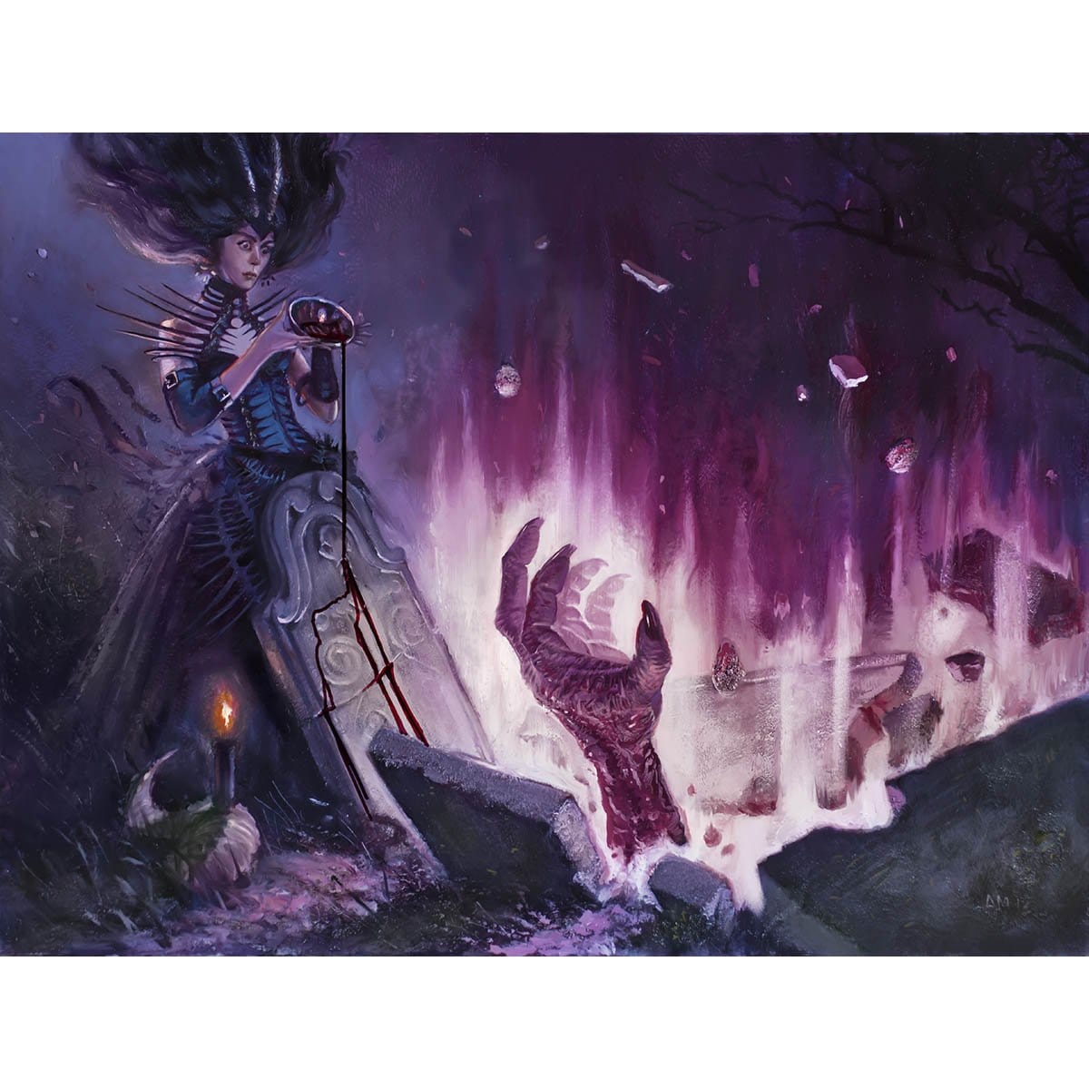 Unmake the Graves Print - Print - Original Magic Art - Accessories for Magic the Gathering and other card games
