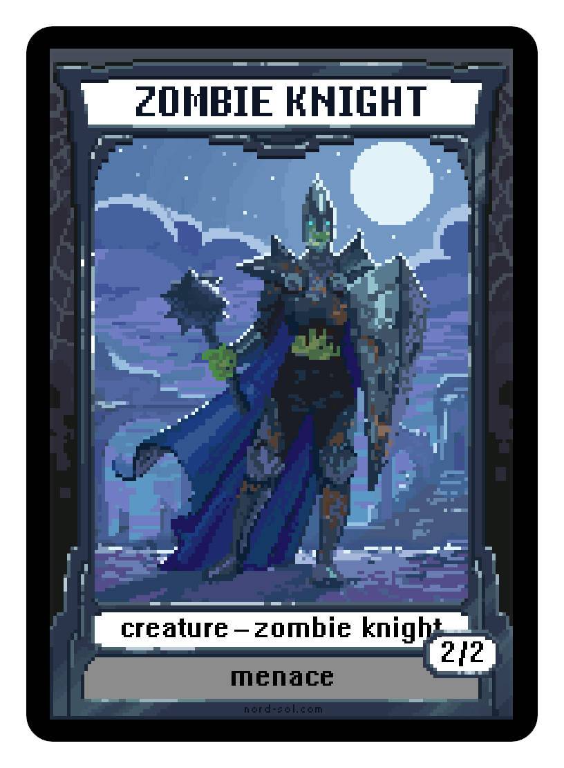 Zombie Knight Token (2/2 - Menace) by Irina Nordsol