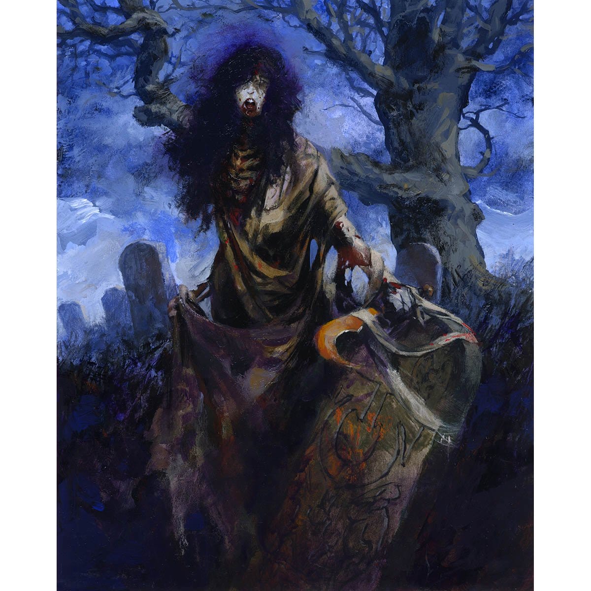 Zombie Token Print Original Magic Art